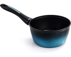 Steel Kookpan - Steelpan Cazo - Dagelijks Koken - Versterkte Antiaanbaklaag - 16 cm - Blauw Zwart