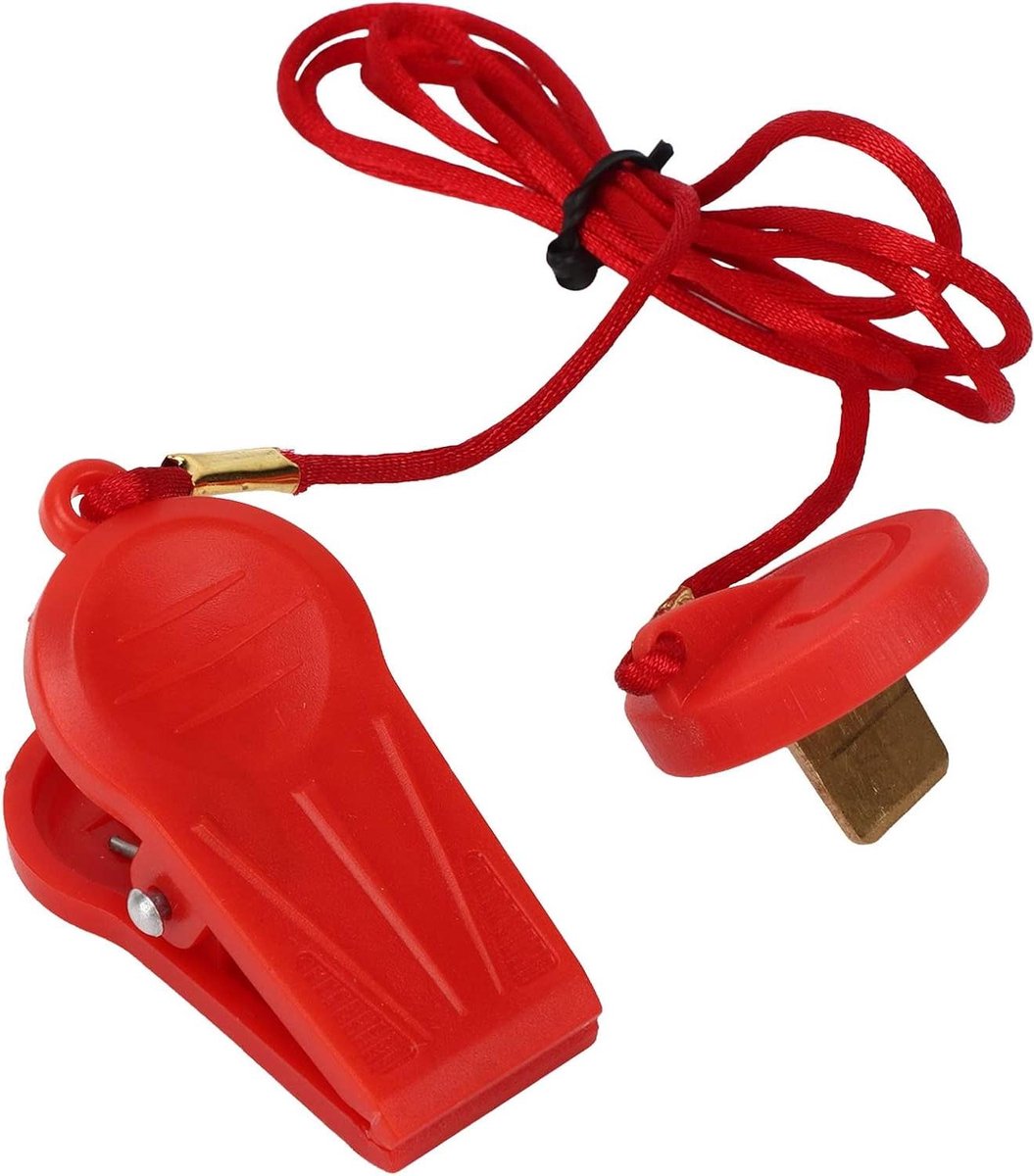 Loopband Veiligheidssleutel - Noodstop Clip - Veilig Trainen - Automatische Uitschakeling - 9 x 9 x 4 cm - Rood