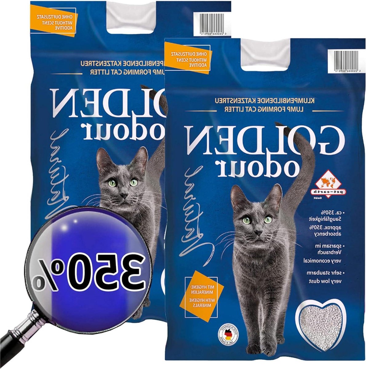 Kattenbakvulling Klontvormend - Geurloos Grit - Hygiënisch Huisdier - Hoge Absorptiekracht - 2 x 14 kg - Grijs