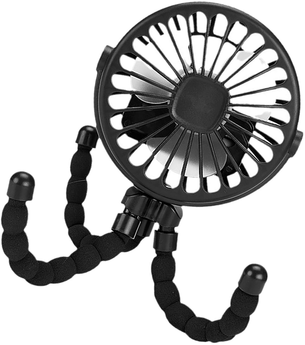 Draagbare Kinderwagenventilator - op Batterijen - Stille Ventilator - Ideaal voor Auto en Buiten - SnelShoppen