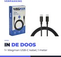 Verpakking met Wegman 1m USB-C kabel, 60W Fast Charge.