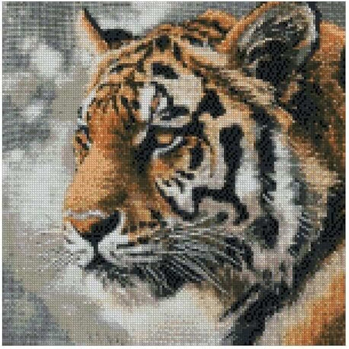 Kits, 14ct 150x150 steek, 37x37cm katoenen tijger getelde kruissteek kits