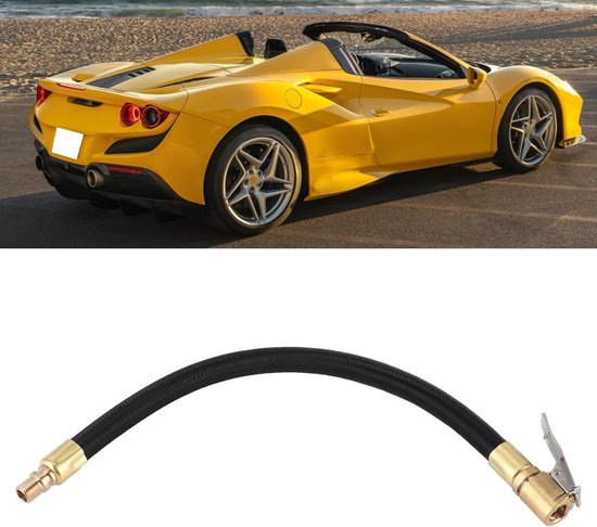 Bandenpomp Adapter - Slang Verlenger - Band Oppompen - 90 Graden Chuck - 300 PSI - Zilver — afbeelding 4