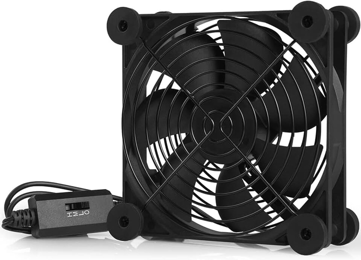 120 mm, 5 V, met 3 instelbare snelheden, stil, voor computer, DVR, Xbox, tv-box, router, ontvanger