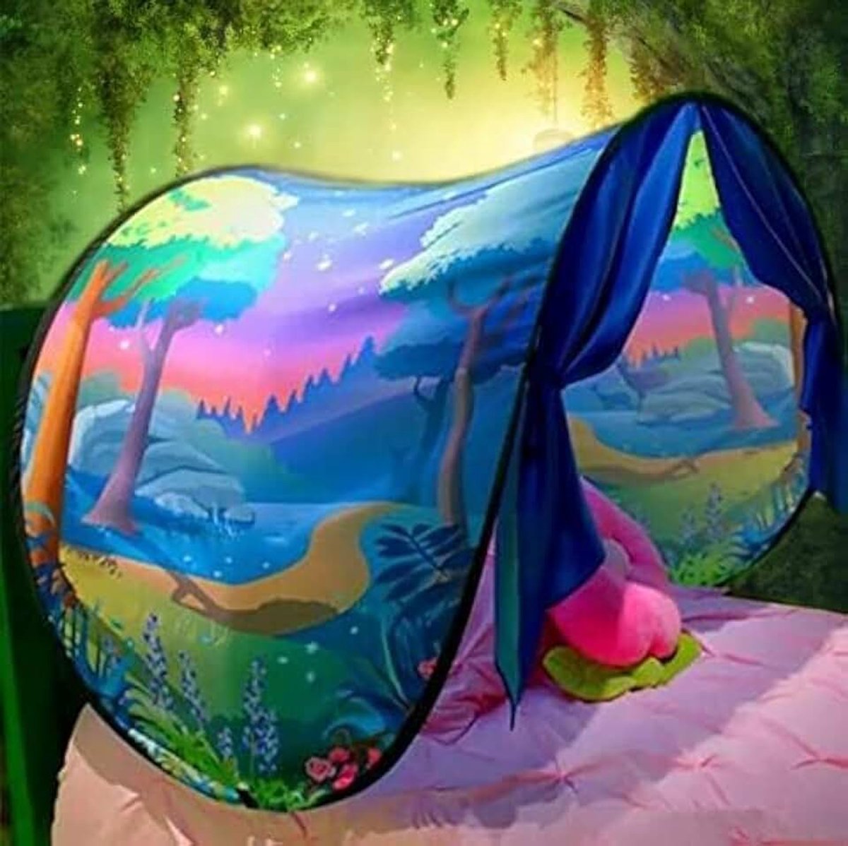 Fantasie, plezier, opvouwbaar, voor buiten, binnen, twinsize voor jongens en meisjes, kindertenten, speelhuis, kerst- en verjaardagscadeaus (Fantacy Forest)