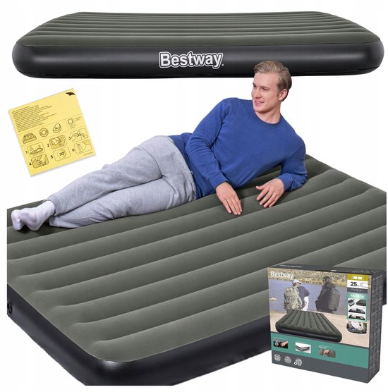 Bestway 2-persoons luchtbed 203x152x25cm TriTech, 300kg belastbaar van Bestway — afbeelding 2