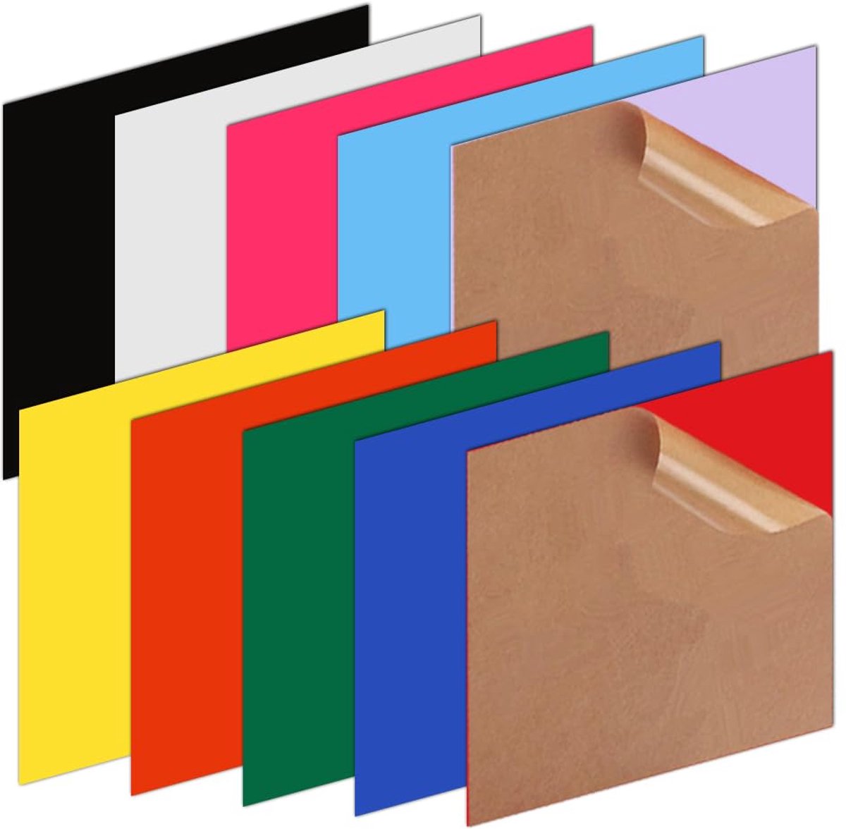 Plaat, 20 x 20 cm (3 mm) acryl kunststof plaat, gekleurde lasersnijplaten voor doe-het-zelf kunsthandwerk, decoratieprojecten en modelbouw (10)