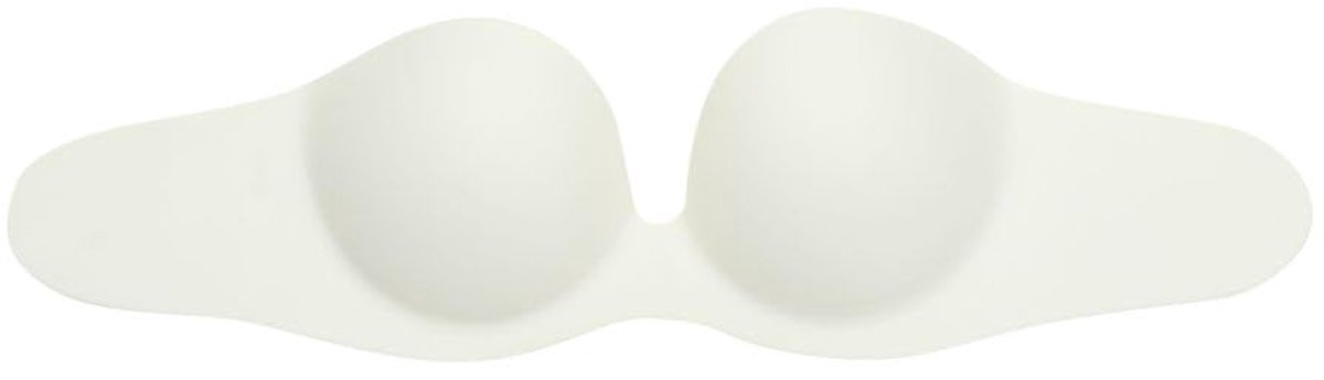 Bye Bra Gala BH, Onzichtbare Plakbeha, Strapless en Rugloos, Naadloos Voorgevormde Cups, Push-Up Effect, Herbruikbare Plakbeha voor Rugloze en Strapless Outfits, A–E (VK, Cup & Band, A, Standaard, Wit)