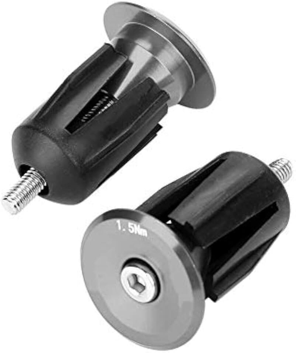 1 Para Stuureindstop voor fiets, stuureindschuiver, aluminiumlegering, fietsstuurdop voor racefiets, mountainbike,