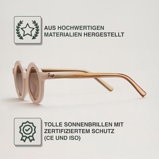 Ronde Kindersolbril UV400 Flexibel en Duurzaam — afbeelding 3