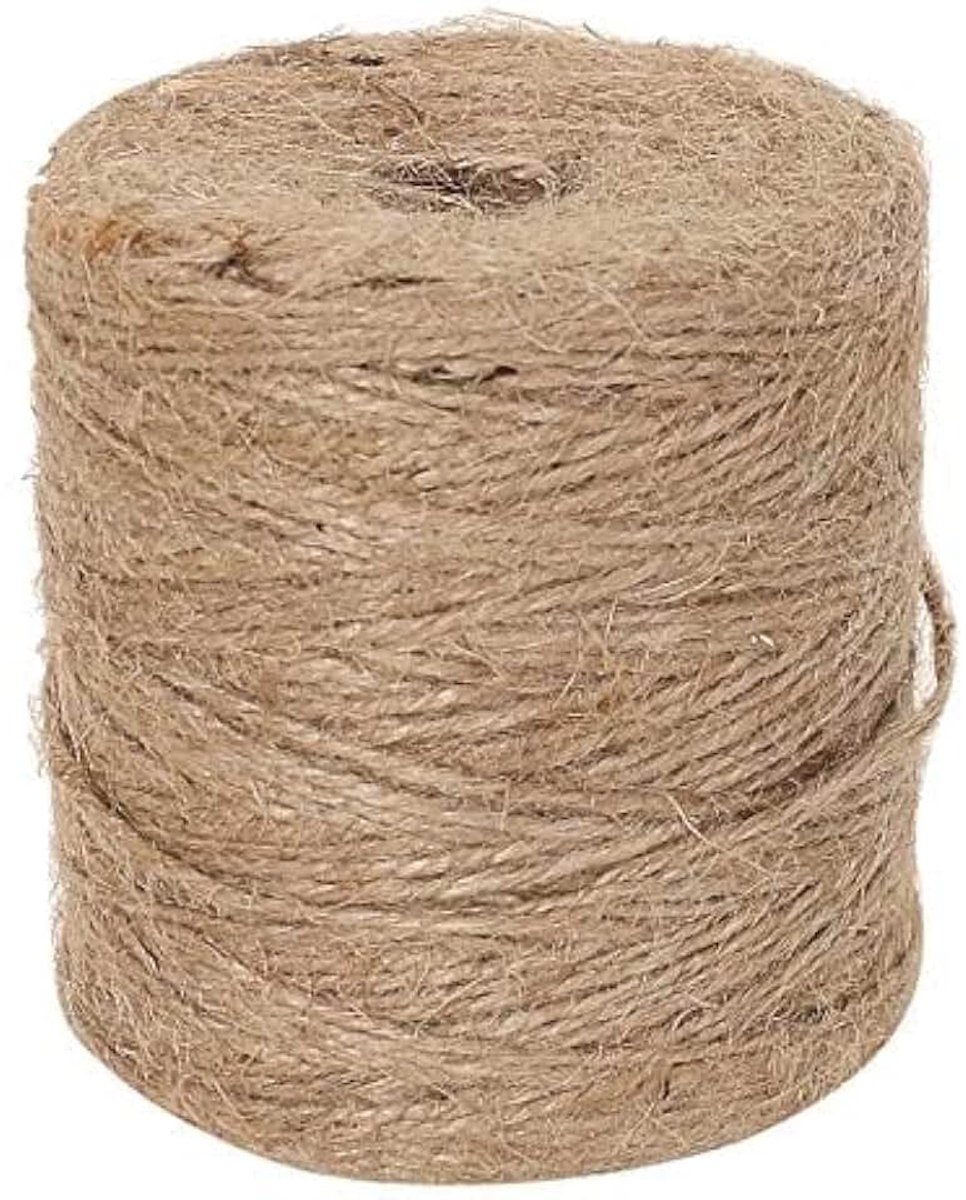 984 voet natuurlijk touw snaren - handgemaakt geschikt voor ambachten cadeau duurzaam verpakkingskoord voor tuinieren toepassing - 1 mm diameter, 2 lagen
