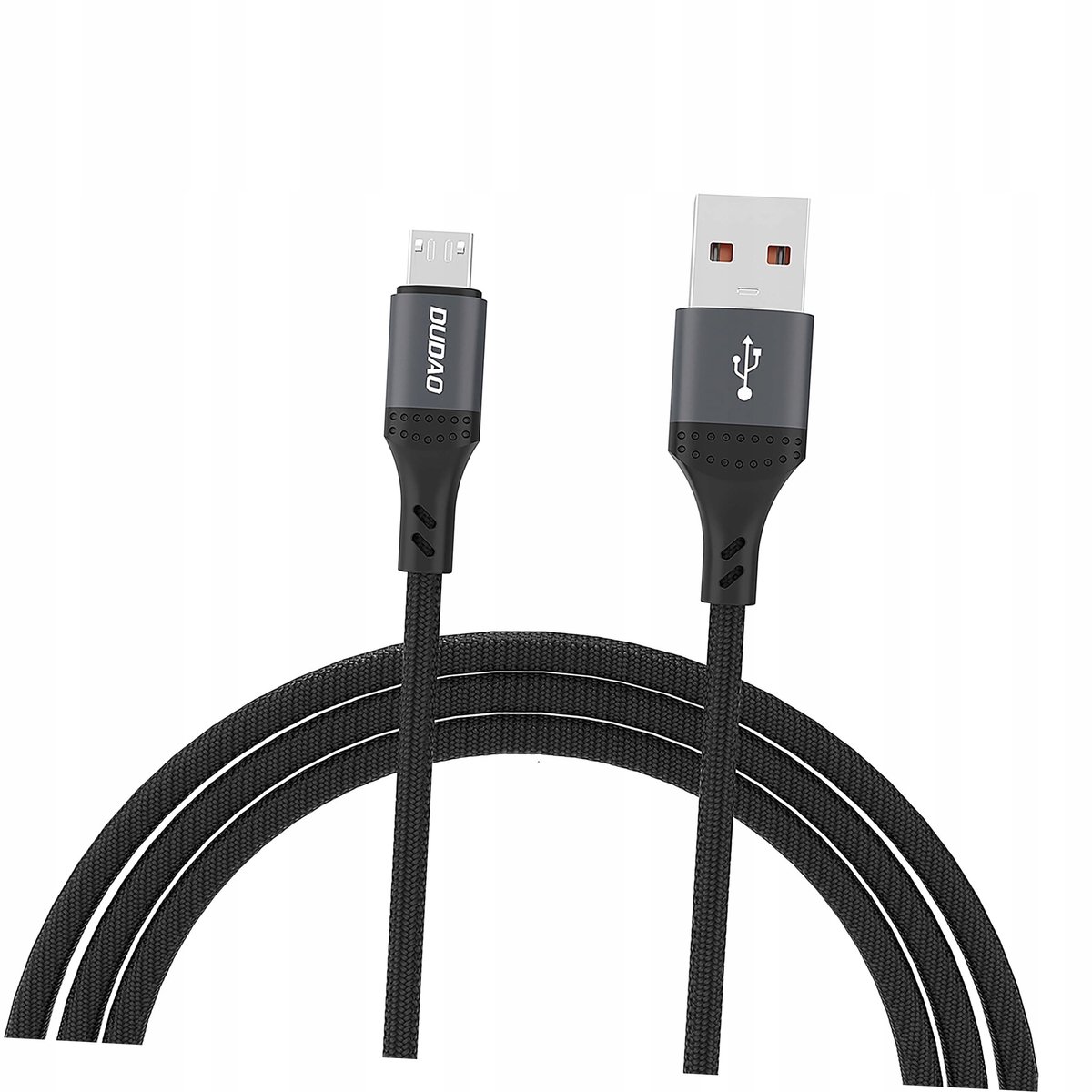 Dudao L3SM USB-A naar MicroUSB Kabel 3A 1.2m Zwart Gevlochten