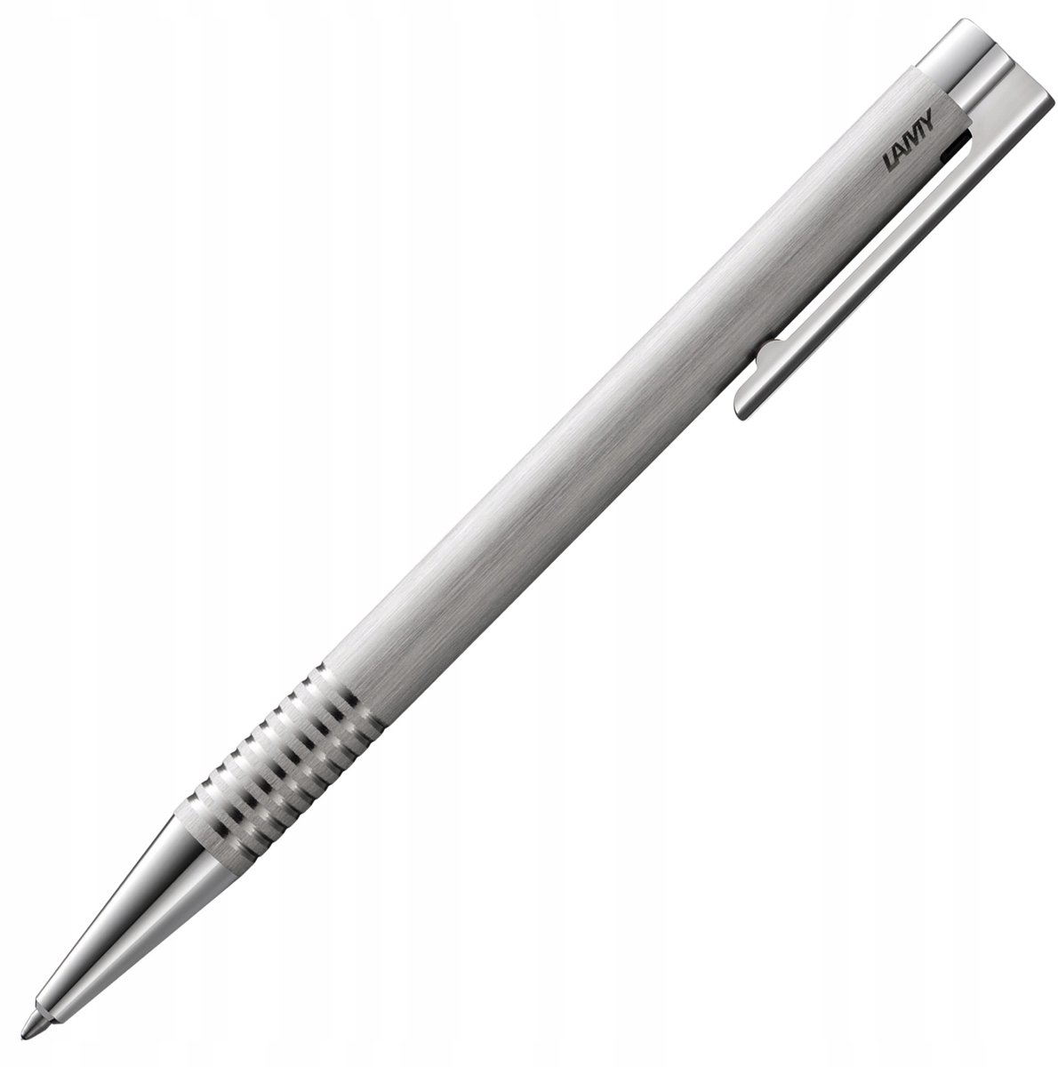LAMY logo Brushed balpen - Roestvrij staal, met zwarte inkt