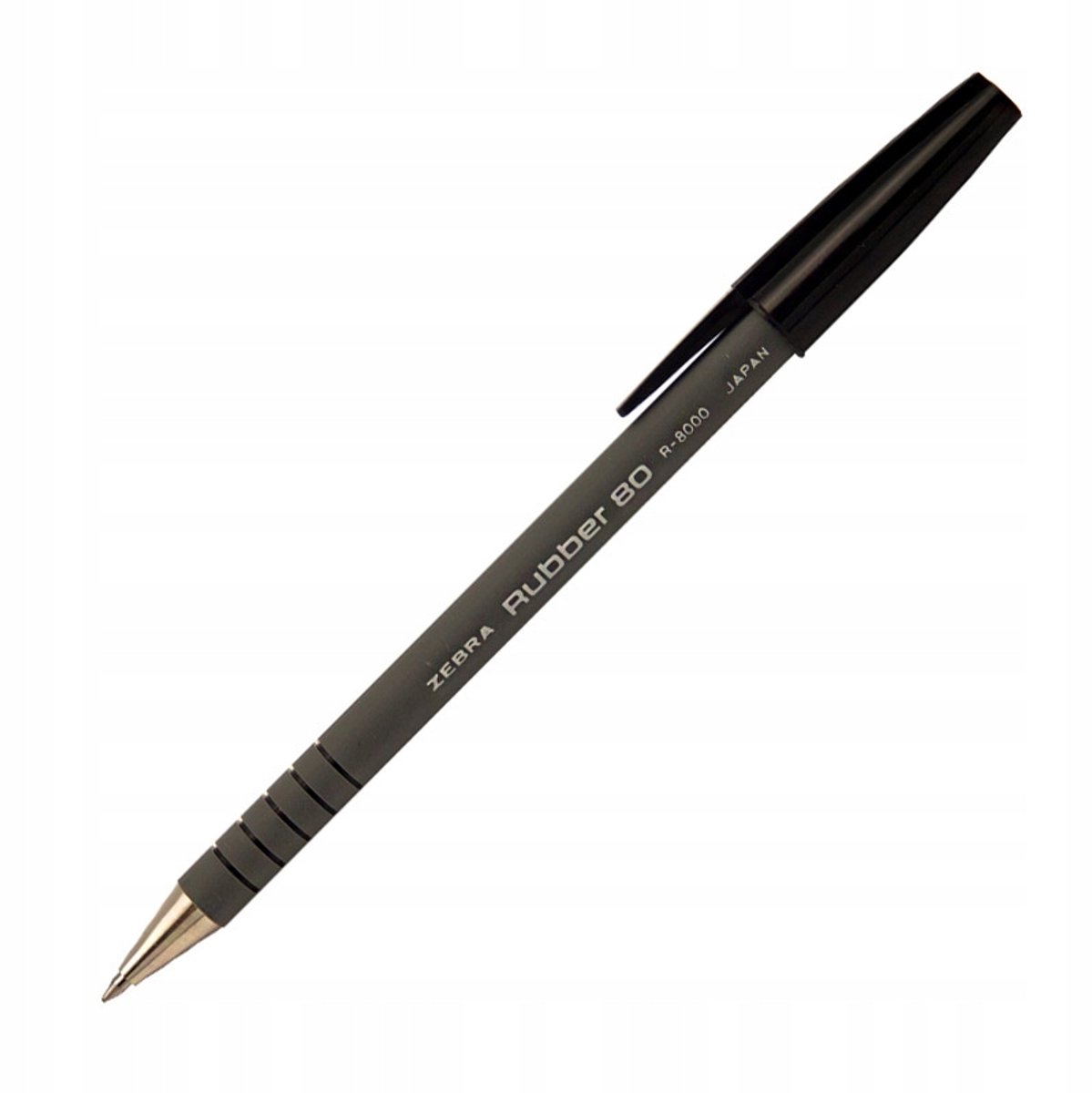 Zebra Rubber 80 Balpen 0.7mm Zwart - Comfortabel Schrijven