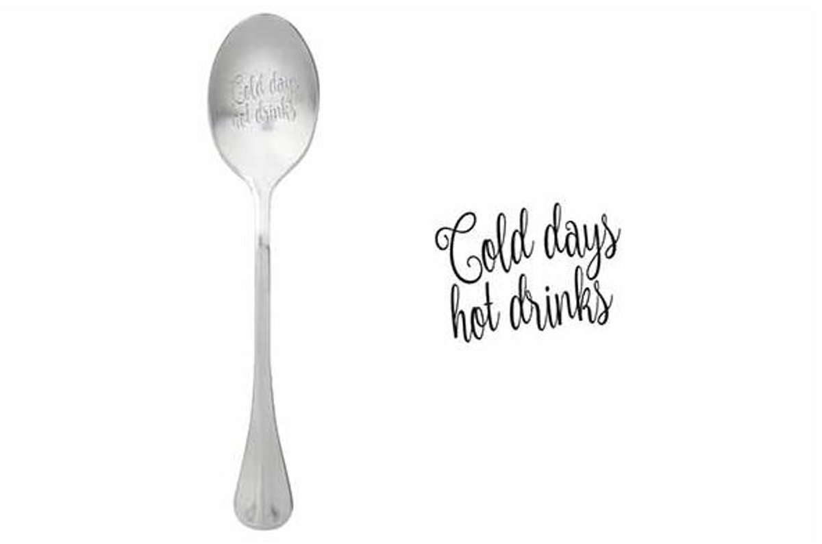 One Message Spoon Set6 Cold Days Hot Drinks