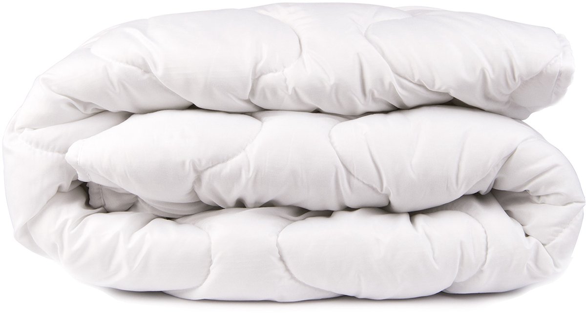 Classic 4 Seizoenen Dekbed 160x200 cm - Gequilt Anti-Allergisch Dekbed - Wit - Drukknopen (450 g/m²)