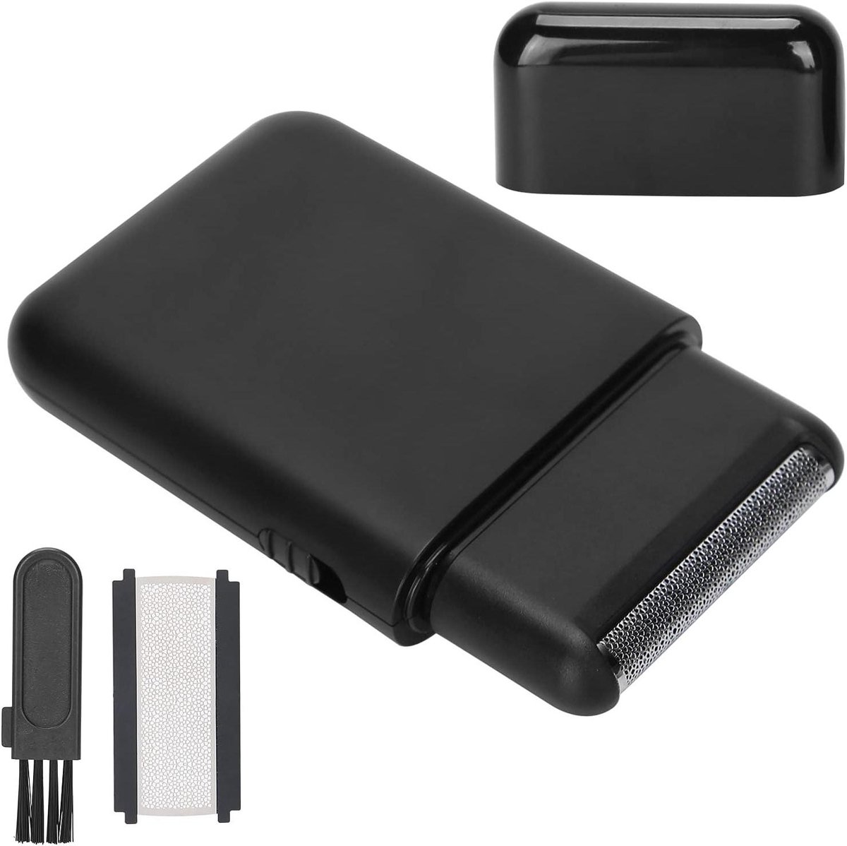 Reisscheerapparaat Heren - Elektrische Trimmer - Baard Scheren - Drijvend Mesnet - Compact Formaat - Zwart