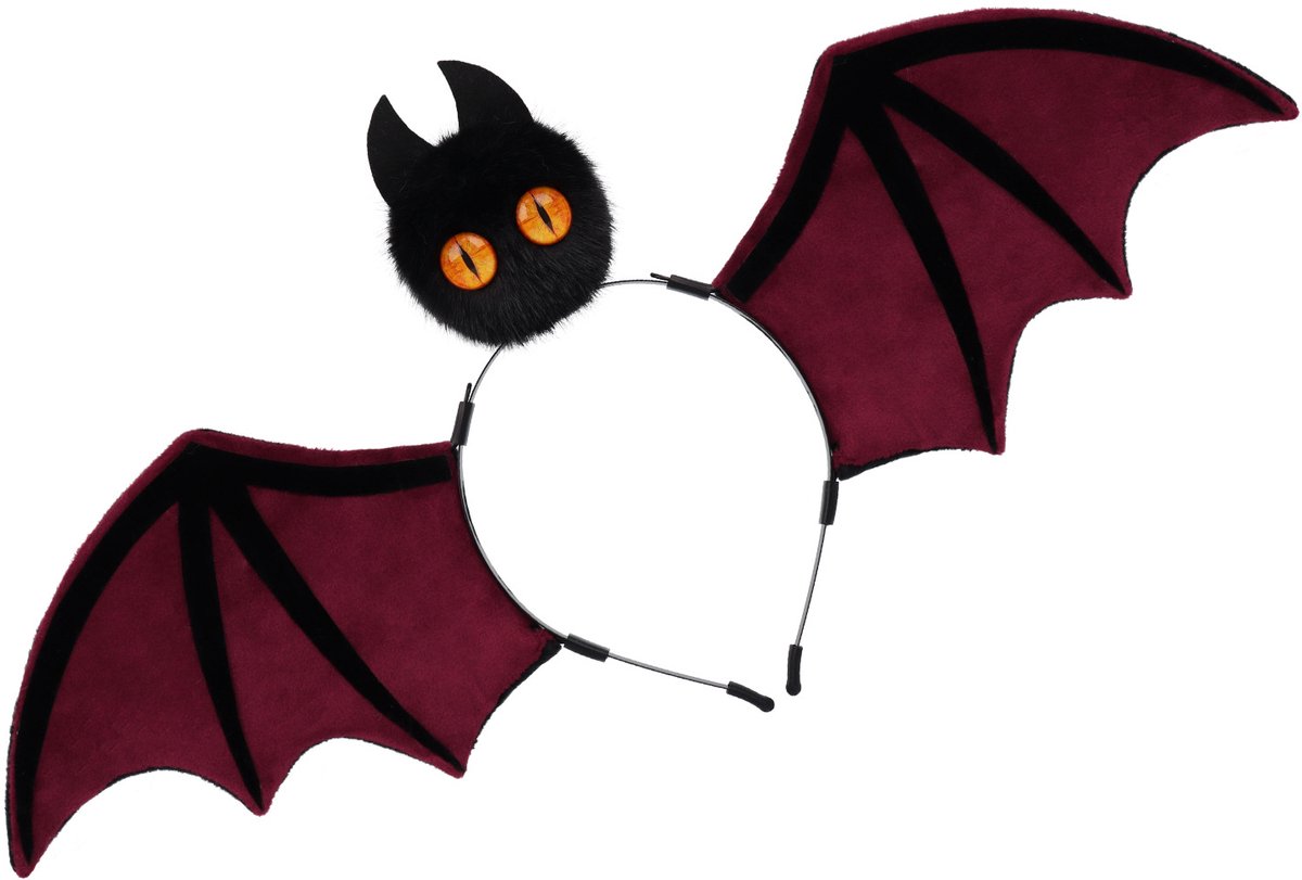 Vleermuisvleugelhoofdband — Halloween vleermuisvleugelhoofdband — Cosplay-hoofdband — Rood