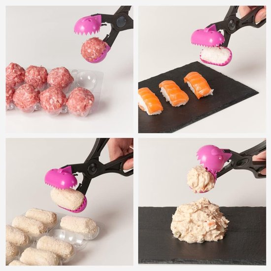 Krokettenmaker - Deegvormer - Eten Bereiden - 4 Verwisselbare Vormen - 1 Gebruiksvoorwerp - Paars — afbeelding 4