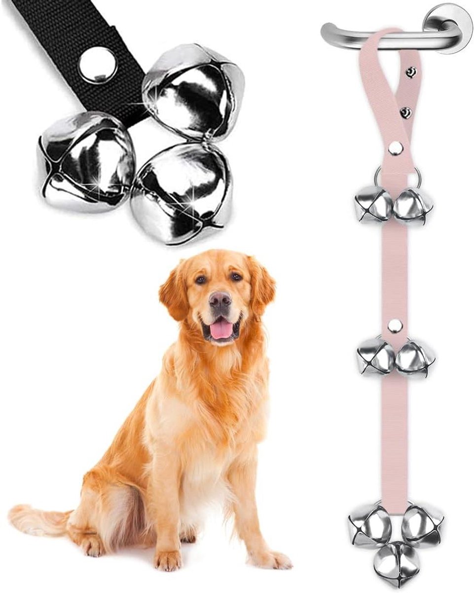 Honden deurbellen - Zindelijkheidstraining bellen - Hond trainen - Verstelbare lengte - 7 extra bellen - Zilver