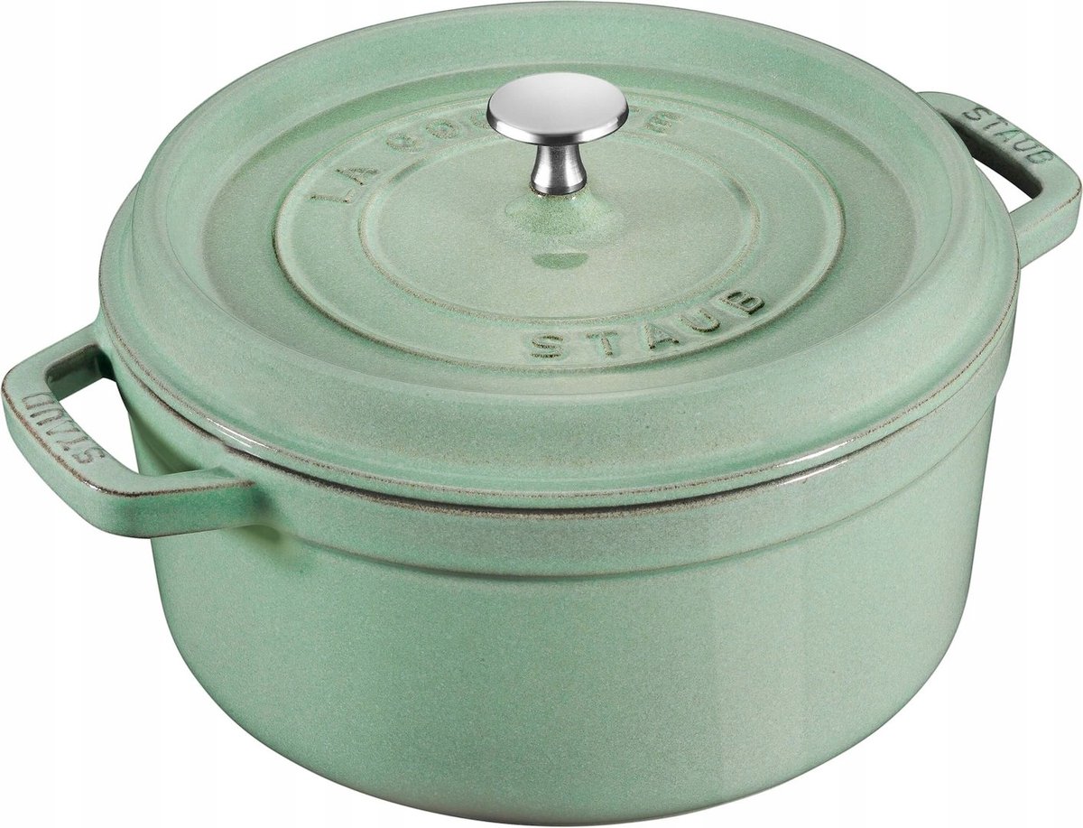 Staub Gieterij Ronde Cocotte Braadpan 1.7L Mintgroen
