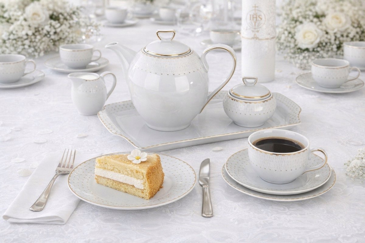 Chodzież Bella Koffieservies voor 12 personen - Handgemerkt Goud