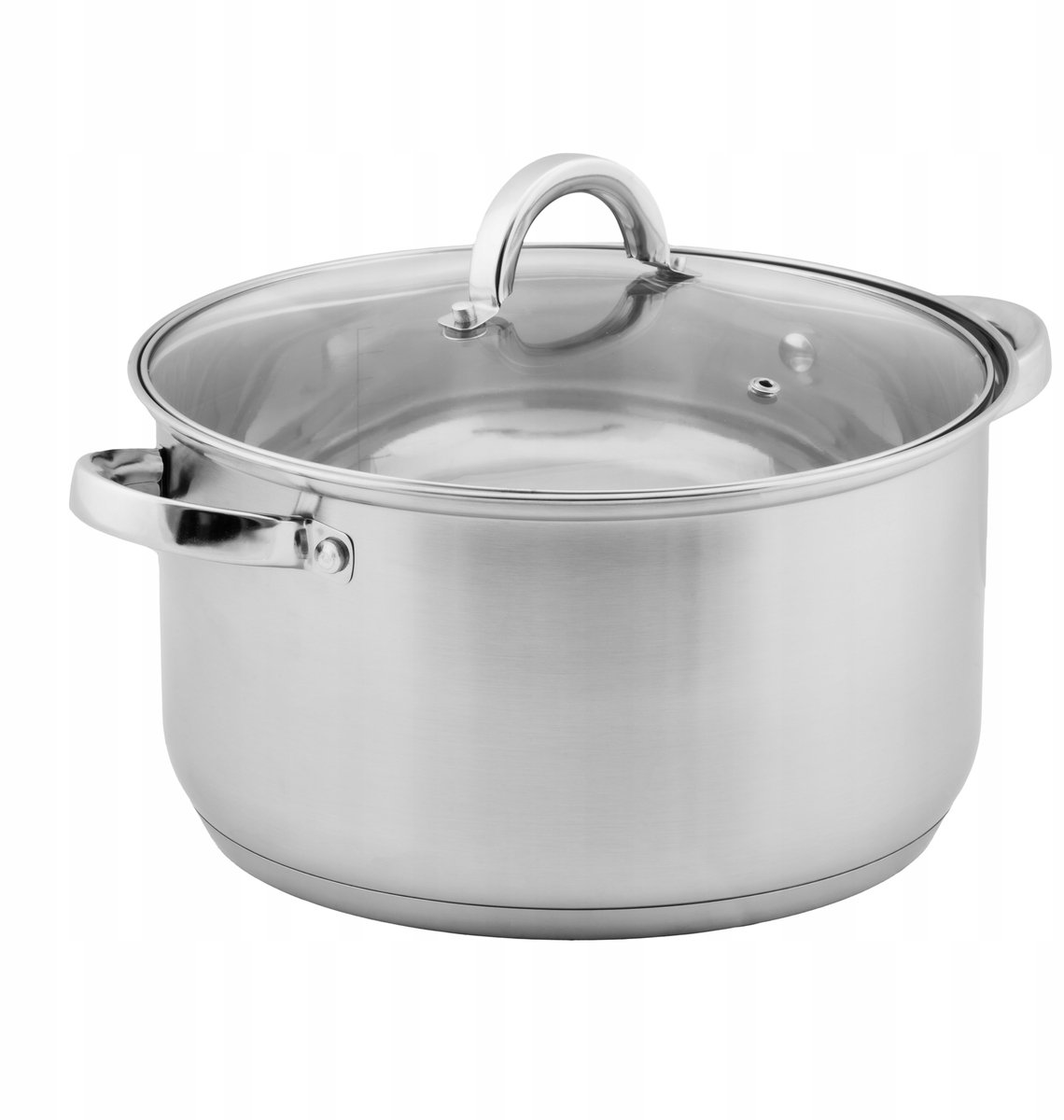 RVS Pan 4L - 22cm - Glazen Deksel - Geschikt voor Inductie