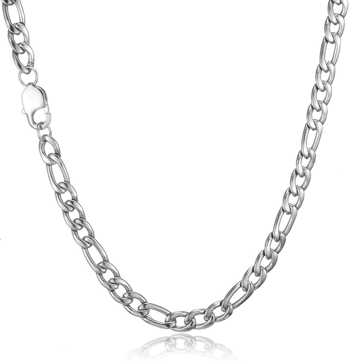 Halsketting voor heren, zilver/goud/zwart, roestvrij staal, voor heren, cadeau 45/50/56/66 cm