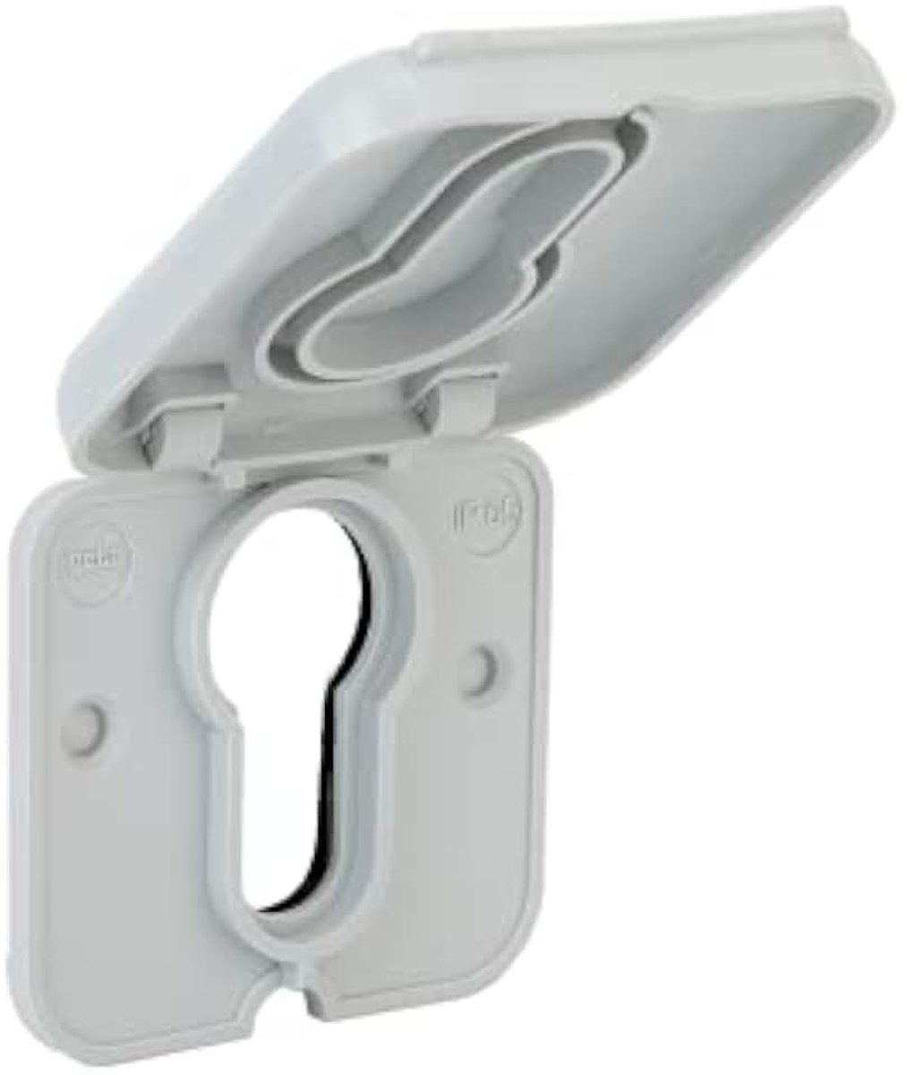 geba 606.RSK0.00 Regenkap, profielhalve cilinder, sleutelschakelaar, IP65, lichtgrijs