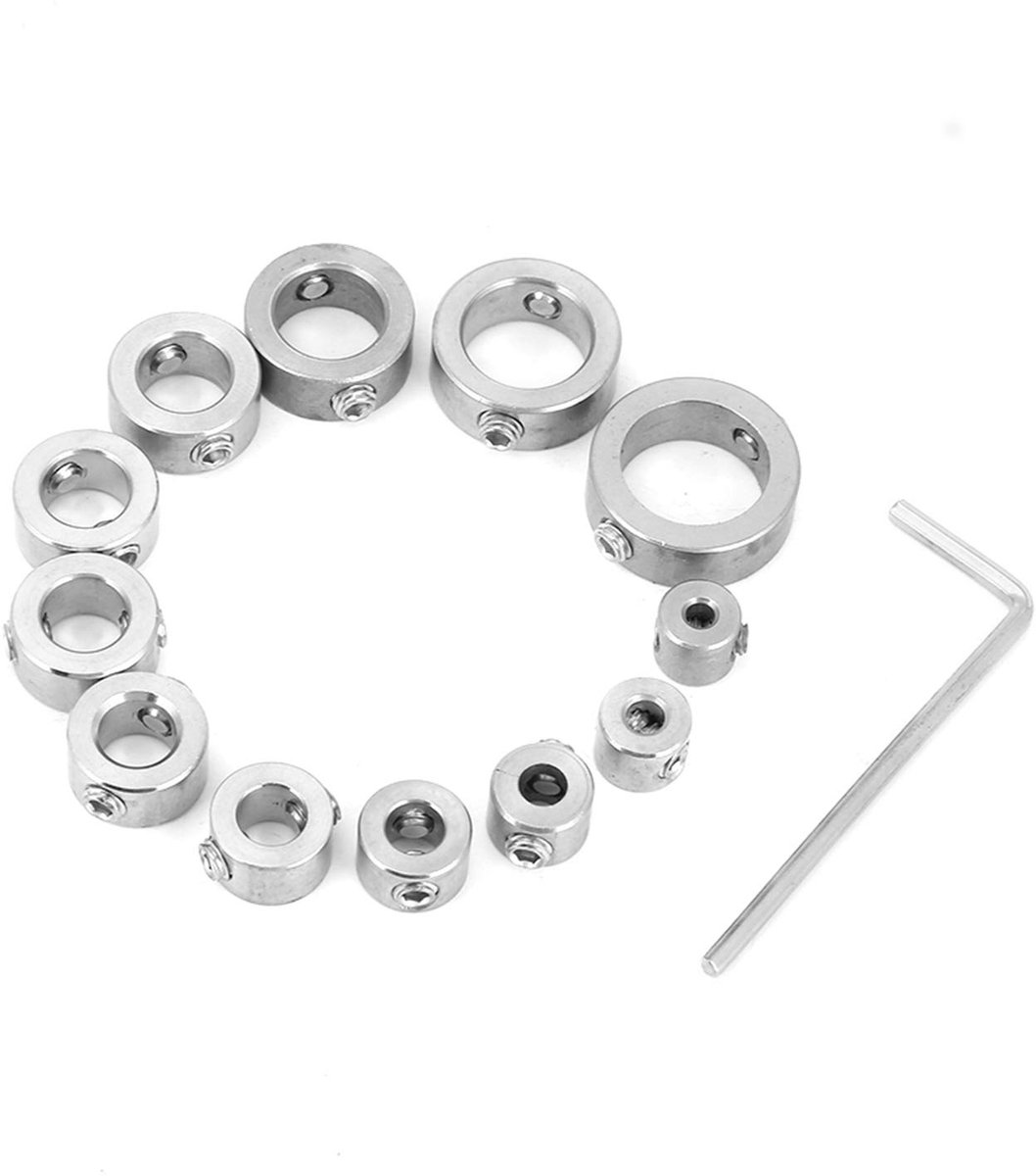 12 stuks 3-16mm Boor Diepte Stop Kraag Ring Klepstandsteller Afstand Ring Klepstandsteller Locator Duurzaam Houtbewerking boor met Inbussleutel