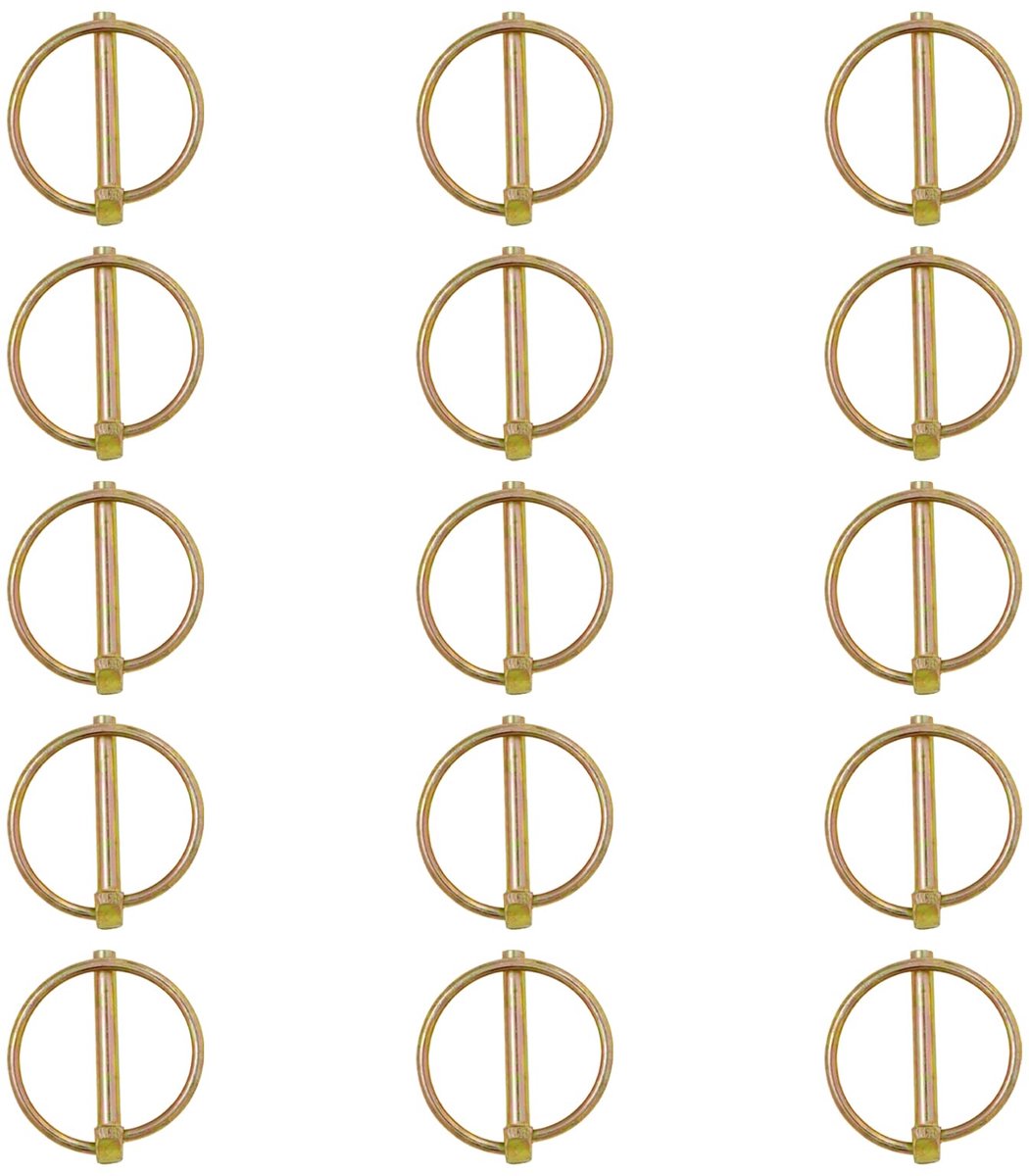 Pin, klapsplinten met ring, klapstekker, klappenassortiment, Lynch-penschacht, borgstiftsluitingen, splintbouten, 15 stuks snelspanpennen voor kajakaanhanger, tractorwagen