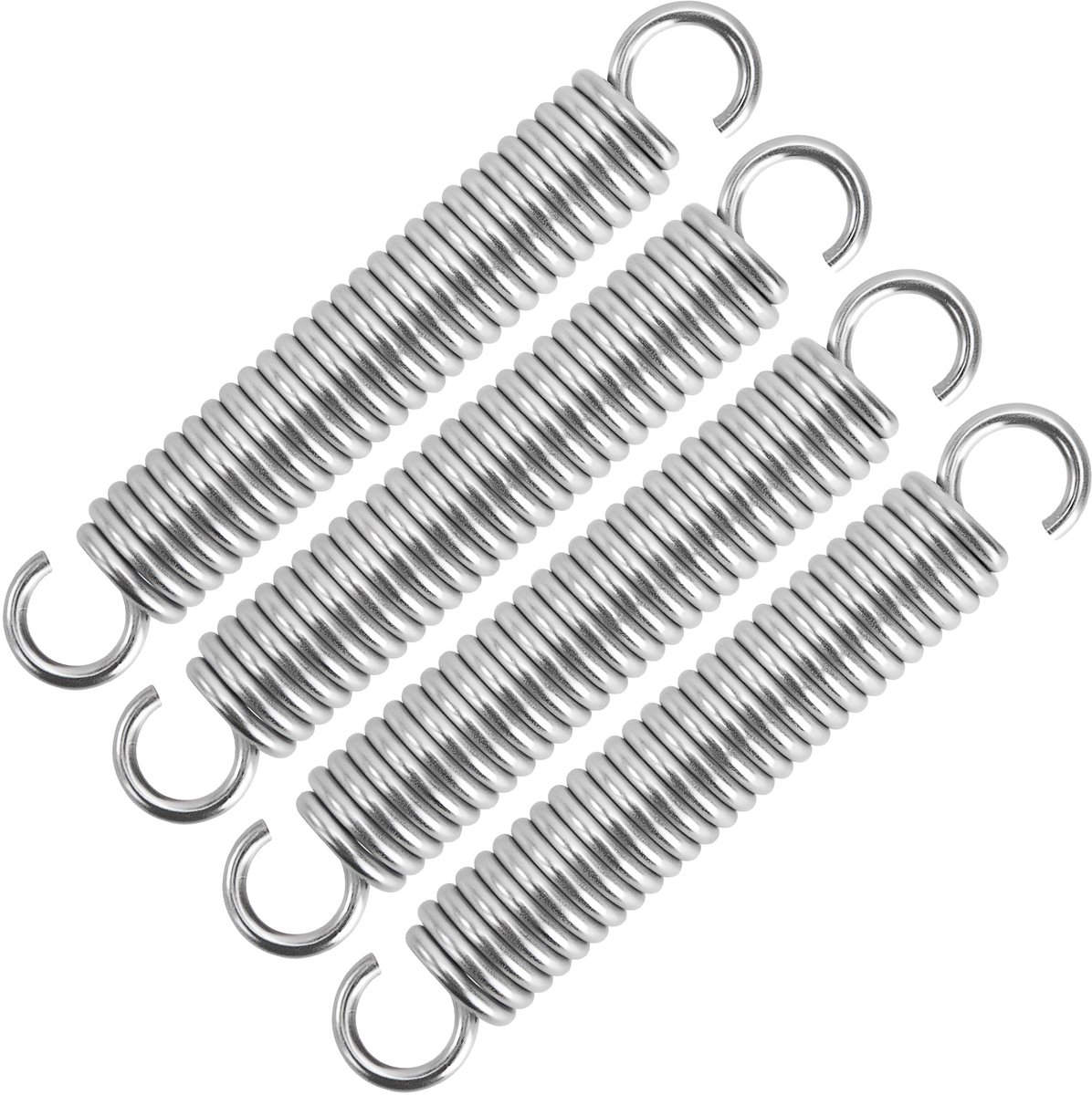 75 mm trekveer dubbele haak roestvrij staal draaddiameter 2,0 mm buitendiameter 12 mm trekken 12,3 kg 4 stuks