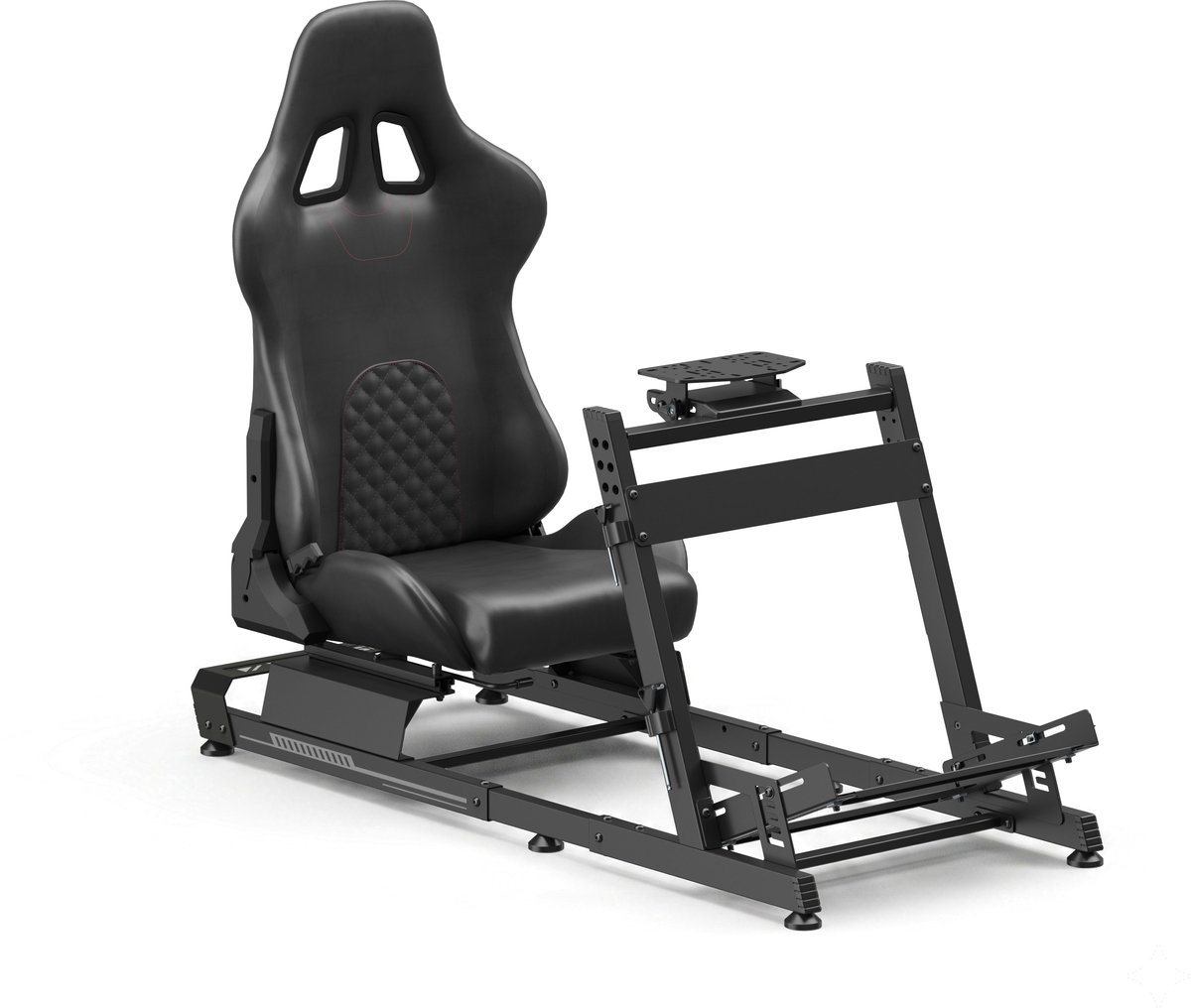 VDD Gaming On Sim Racing Cockpit – Black on Black - Aluminium