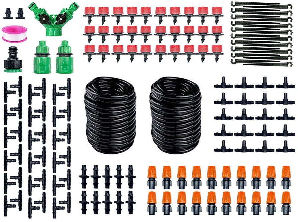 Tuin Besproeiingssysteem - Druppelslang Kit - Planten Water Geven - Waterbesparend Ontwerp - 30 Meter - Zwart