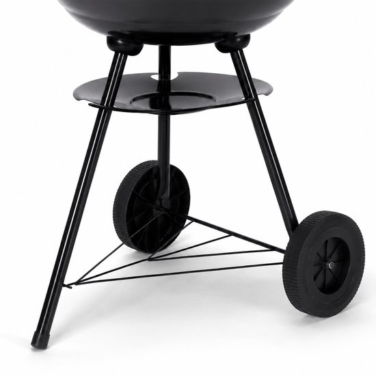 Alora Houtskool Kogelbarbecue - Inclusief 3-delige BBQ-gereedschapset - Met Deksel, Ventilatieregeling, Asopvangplaat & Wielen - Zwart van alora — afbeelding 4