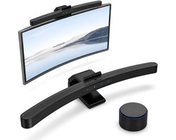 Sencision Curved Monitor lamp met Auto-Dimming - Bureaulamp LED Dimbaar 45 cm - 3000K-6500K - CRI >95 - Afstandsbediening - Zwart