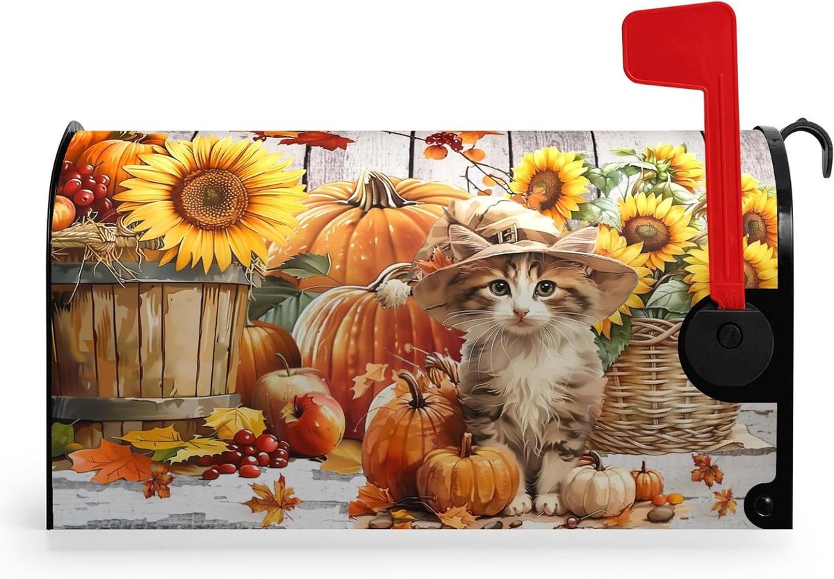 Brievenbus Covers - Brievenbushoezen - Tuindecoratie - Magnetische Bevestiging - 25.5x53.3 cm - Herfstkleuren