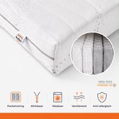 Pocketvering matras HR koudschuim Hybrid 7 zones - Koudschuim matras geveerd - medium ligcomfort - ca. 21cm matrasdikte - 80x210cm - Bestrest bedden