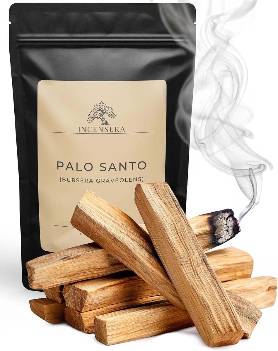 SnelShoppen - Palo Santo Houten Wierook Sticks - 8 Geurige Sticks van 10 cm - Natuurlijke en Duurzaam Geoogste Heilige Hout voor Huisreiniging, Aromat