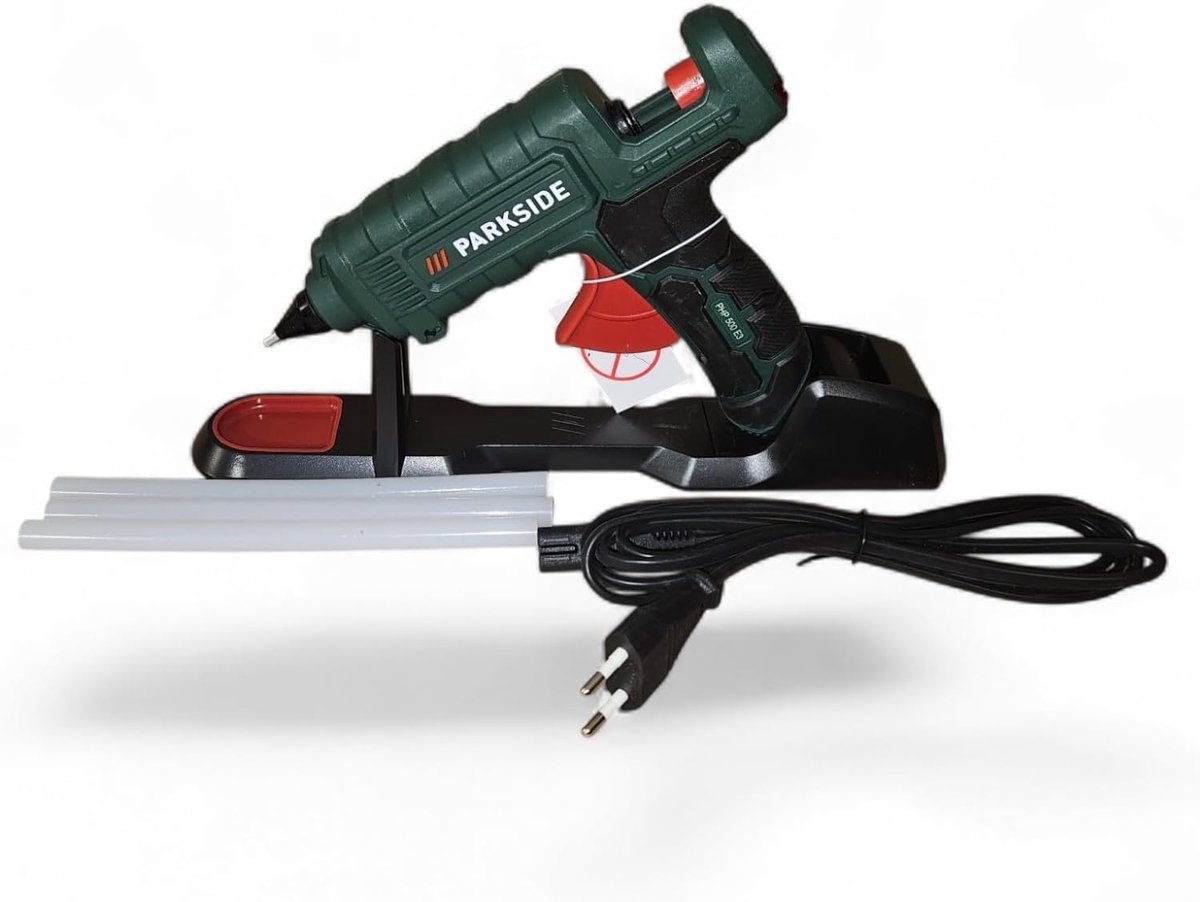 SnelShoppen - Draadloze Hot Glue Gun PHD 500 E3 met 3 Lijmstiften 18 cm - Handige en Flexibele Lijmpistool voor Klussen, Creatief Werk, en Hobby's