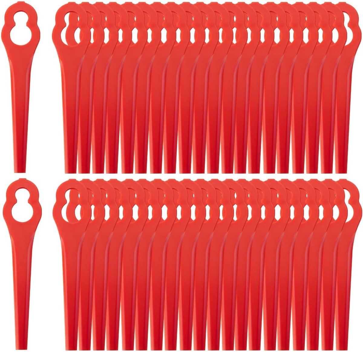 SnelShoppen - Set van 100 Vervangbladen voor Grastrimmer, Geschikt voor BG-CT 18 Li, RG-CT 18 Li, GE-CT 18 Li, GC-RT 18 Li, Duurzaam Plastic, 90 mm, T
