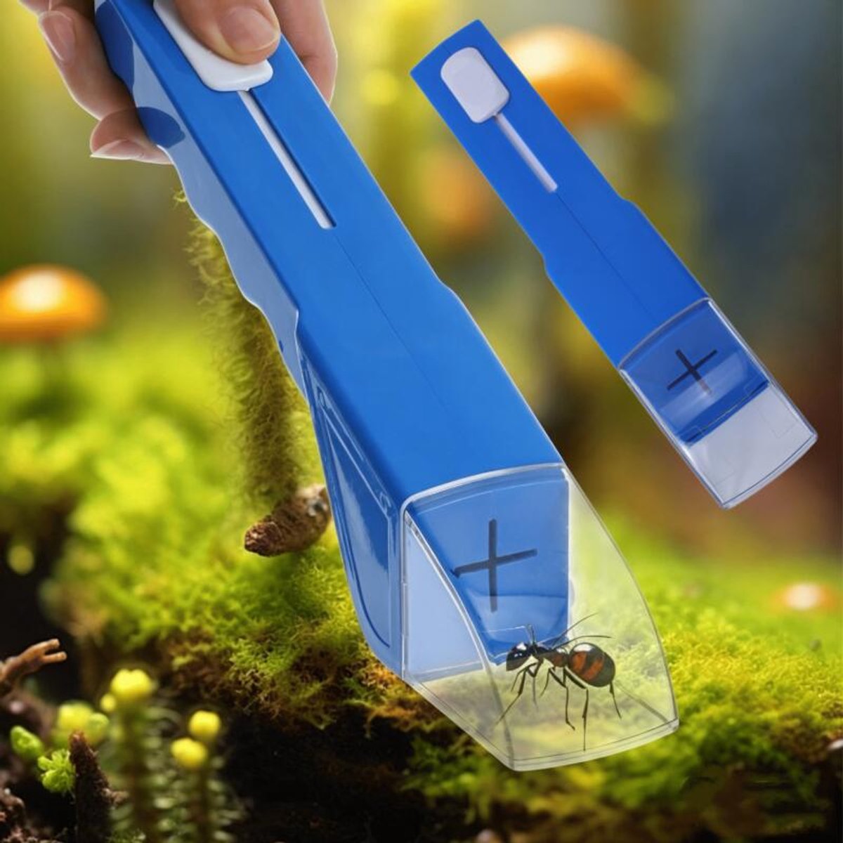 Handbediende insectenvanger - Insectenobservatiekistje - 1 stuks insectenvanger, vanger voor kleine dieren - hulpmiddel voor natuurverkenning om vlinders, bijen, lieveheersbeestjes, spinnen en andere insecten te vangen