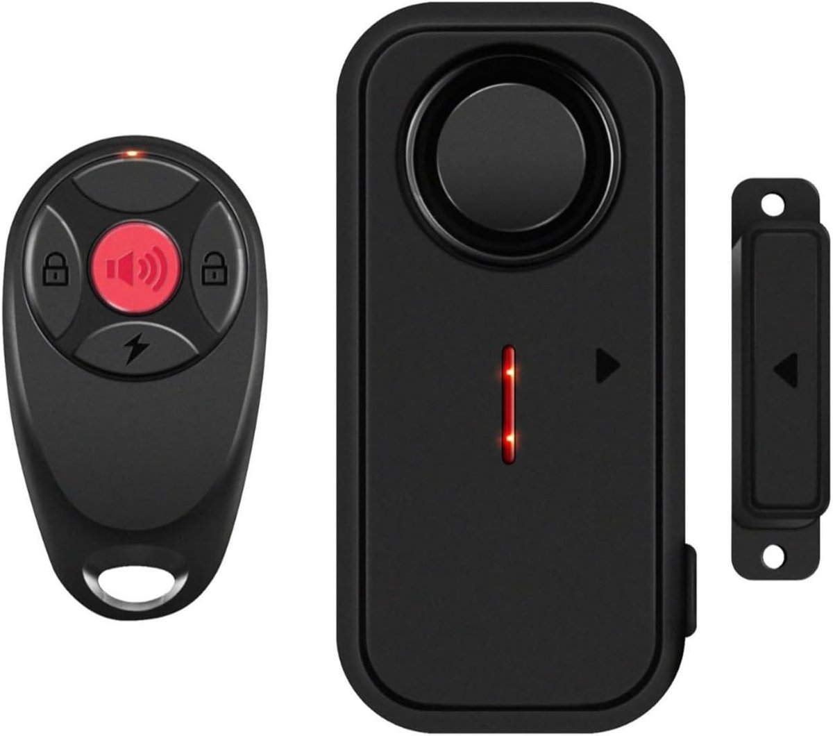 SnelShoppen - Draadloze Deur Alarm met Afstandsbediening - 108dB Veiligheidsalarm voor Deuren en Ramen - IP66 Waterdicht - Ideaal voor Kinderen en Thu