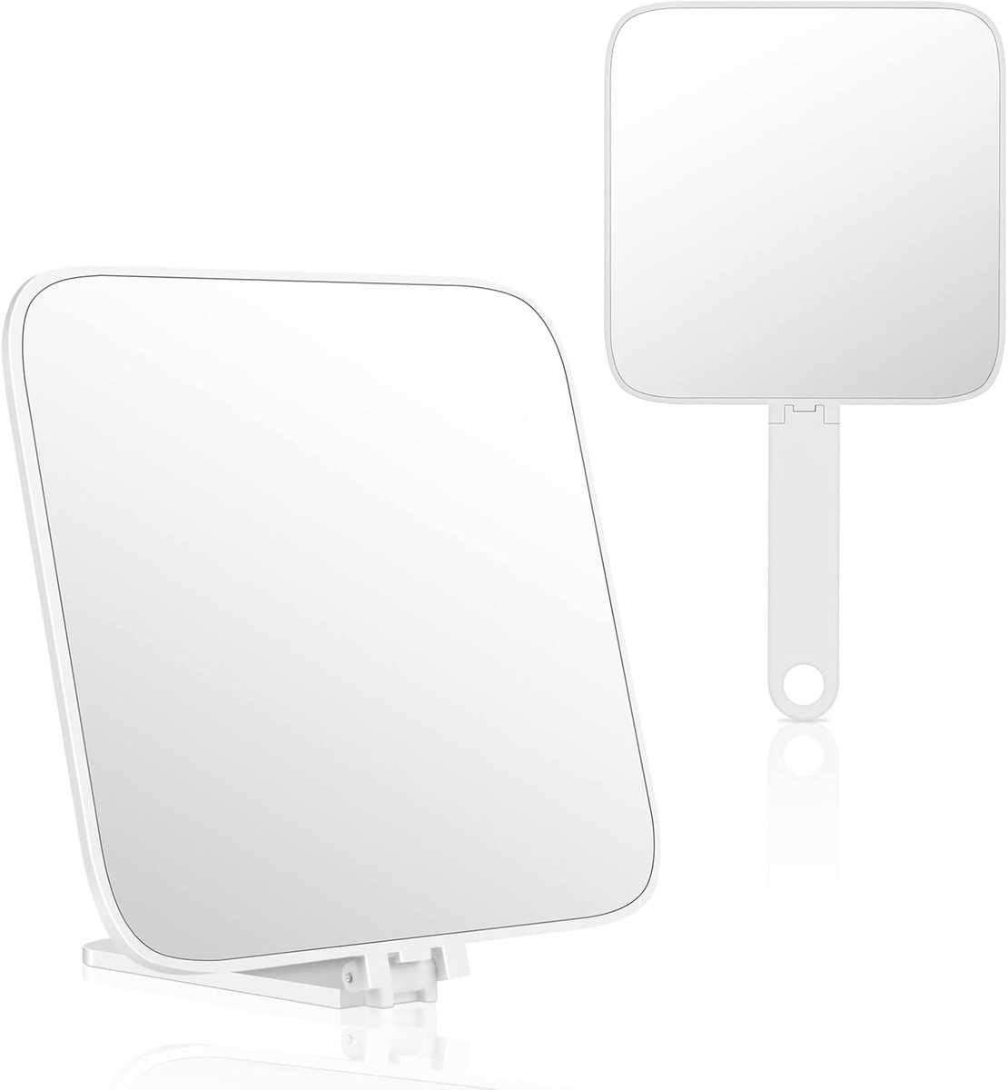 SnelShoppen - Grote Handspiegel, Draagbare Make-up Spiegel met Handvat, Anti-slip Hoge Definitie Handspiegel voor Kapper, Barber, Salon en Tandarts -