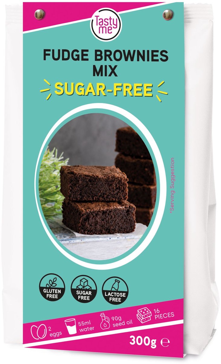 Tasty me - Suikervrij,glutenvrij en Lactosevrije - Fudge Brownies mix 300g