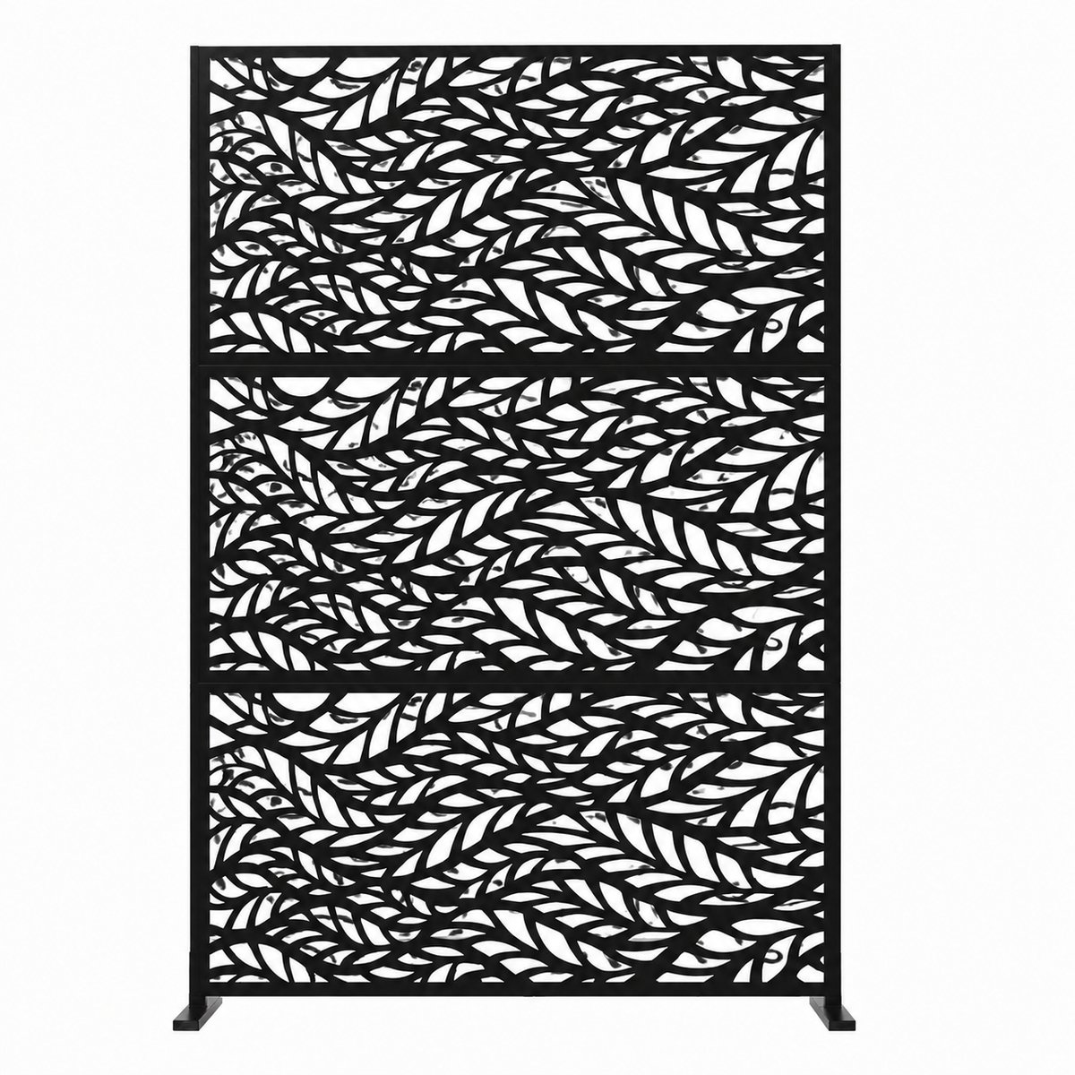 CORE Privacyscherm voor Buiten - Vrijstaand Metalen Tuinscherm - Decoratieve Scheidingswand en Sierhek - Weerbestendig Privacyhek voor Tuin, Terras, Balkon, Patio en Achtertuin - Stevig Metalen Frame - 120x40x183cm - Zwart