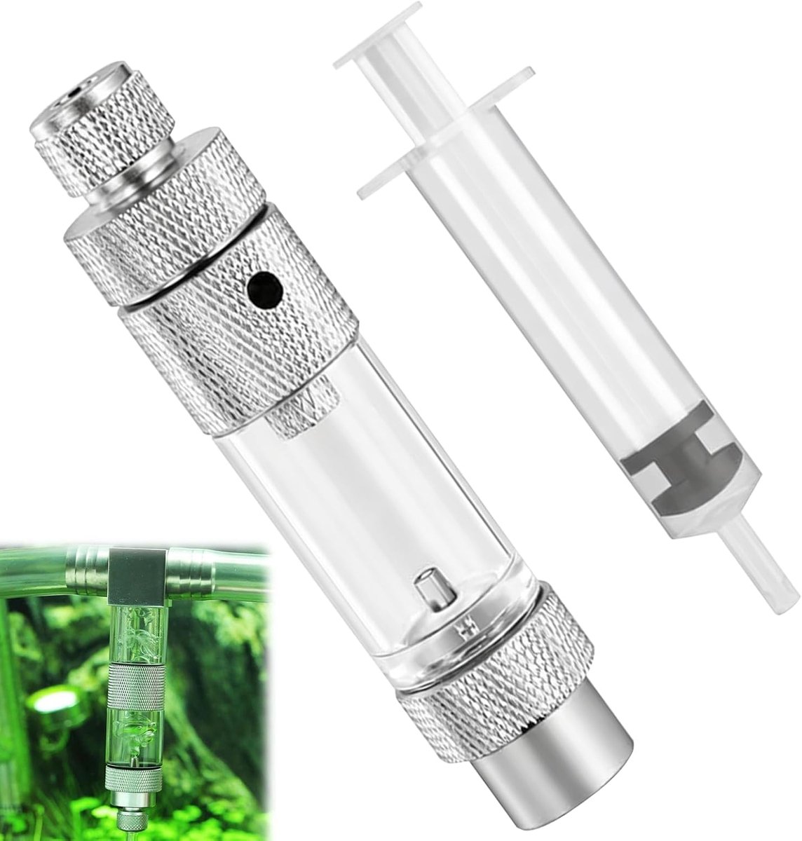 SnelShoppen - CO2 Blow Gauge, Dubbel Hoofd CO2 Regulator met Drukmeter, Nauwkeurige Controle voor CO2 Luchtpompen, Ideaal voor Zoetwateraquaria en Pla