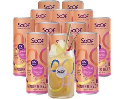 Soof Drinks - Frisdrank 0% Zooi - Gemberbier - blikjes 12 x 250ml