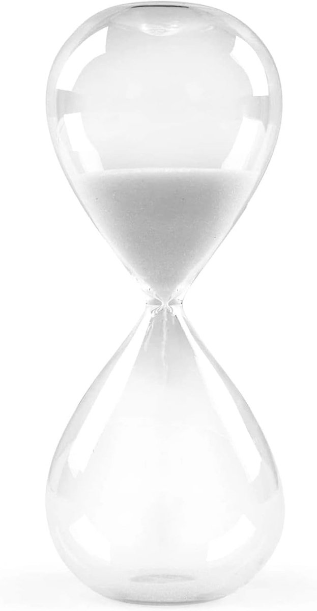 SnelShoppen - Handgemaakte 5 Minuten Zandloper - Decoratieve Glazen Zandloper met Magenta Zand voor Keuken, Bureau, Klaslokaal, Kantoor - Uniek Orname