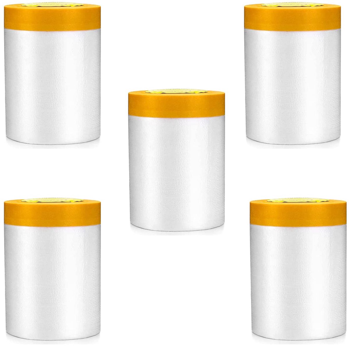SnelShoppen - 5 Rollen Zelfklevende Afplaktape - PET Maskertape - 55 cm x 20 m - Perfect voor Schilderen en Stofbescherming - Handig voor Huishouden e